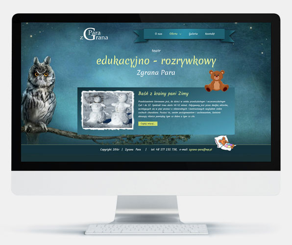 strona internetowa dla teatru